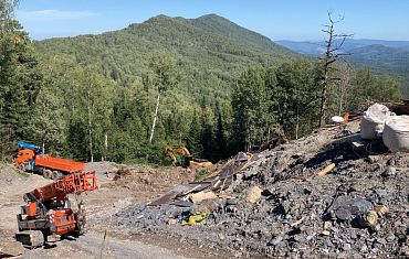 Преодоление уклона мини-краном Арлифт